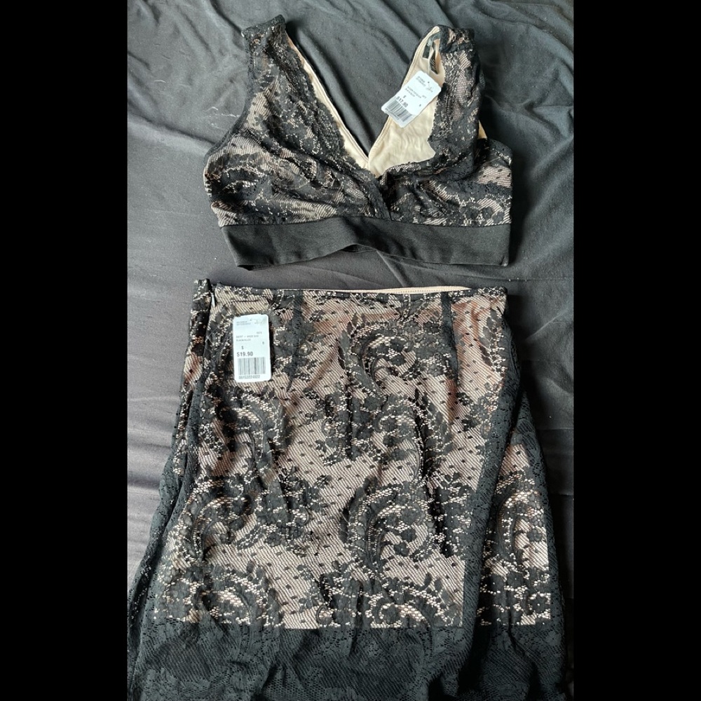 2pc top and skirt